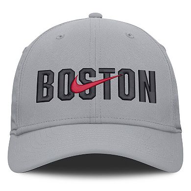 Men's New Era Gray Boston Red Sox Primetime Dri-FIT Rise Bozz Flex Hat