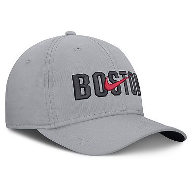 Men's New Era Gray Boston Red Sox Primetime Dri-FIT Rise Bozz Flex Hat