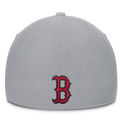 Men's New Era Gray Boston Red Sox Primetime Dri-FIT Rise Bozz Flex Hat