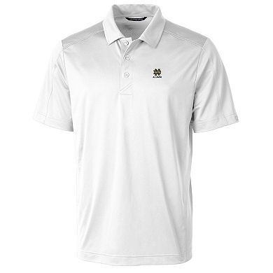 Men's Cutter & Buck White Notre Dame Fighting Irish Alumni Logo Prospect Textured Stretch Polo