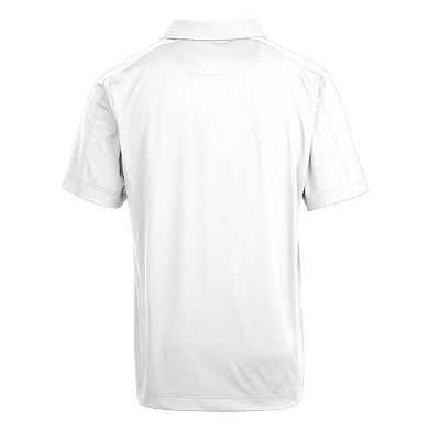 Men's Cutter & Buck White Notre Dame Fighting Irish Alumni Logo Prospect Textured Stretch Polo
