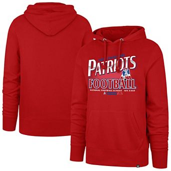 Men's '47 Red New England Patriots Regional Headline Hoodie