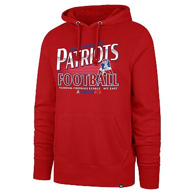 Men's '47 Red New England Patriots Regional Headline Hoodie