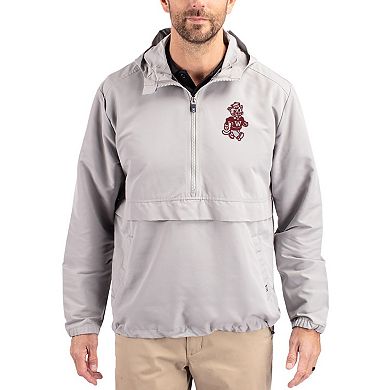 Men's Cutter & Buck Gray Washington State Cougars Charter Eco Recycled Half-Zip Anorak Jacket