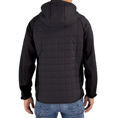 Men's Cutter & Buck Black UCF Knights Rainier Eco Hybrid PrimaLoft Raglan Full-Zip Jacket