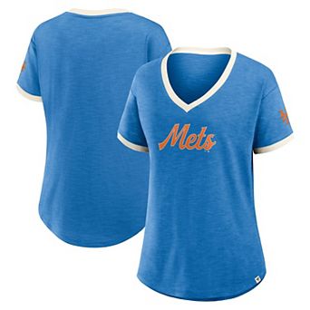 Women's Fanatics Royal New York Mets Cooperstown Collection Vintage Play��� V-Neck T-Shirt