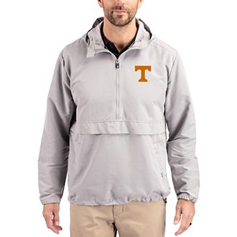 Men's Cutter & Buck Gray Tennessee Volunteers Charter Eco Recycled Half-Zip Anorak Jacket