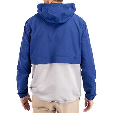 Men's Cutter & Buck Blue Ole Miss Rebels Charter Eco Recycled Half-Zip Anorak Jacket