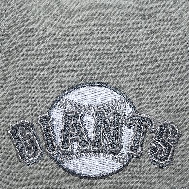 Men's Mitchell & Ness Gray San Francisco Giants Thunderstorm Head Coach Pro-Crown Adjustable Hat