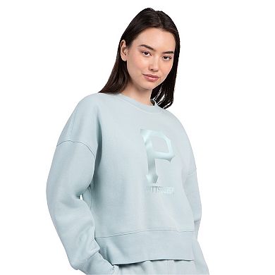 Women's Starter Mint Pittsburgh Pirates Pastels Boxy Fleece Sweatshirt