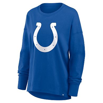 Women's Fanatics Royal Indianapolis Colts Relaxed Hip Essential Long Sleeve T-Shirt