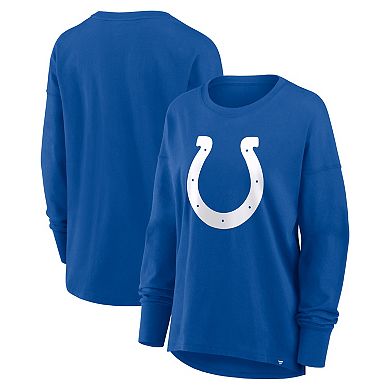 Women's Fanatics Royal Indianapolis Colts Relaxed Hip Essential Long Sleeve T-Shirt
