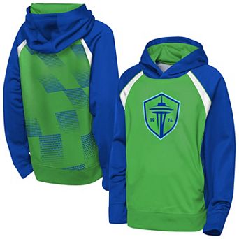 Youth Outerstuff Green Seattle Sounders FC Striker Fleece Hoodie