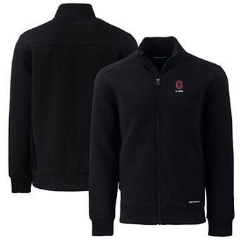 Men's Cutter & Buck Black Ohio State Buckeyes Alumni Logo Roam Eco Recycled Full-Zip Jacket