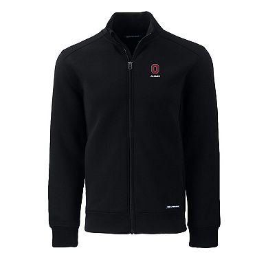 Men's Cutter & Buck Black Ohio State Buckeyes Alumni Logo Roam Eco Recycled Full-Zip Jacket