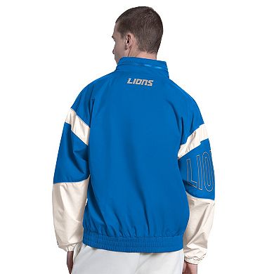 Men's Starter Blue Detroit Lions The Gust Full-Zip Hoodie