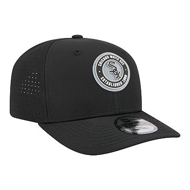 Men's New Era Black Chicago White Sox Circle 9SEVENTY Adjustable Hat