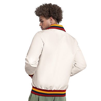 Men's Starter White St. Louis Cardinals The Captain Cooperstown Logo Full-Zip Varsity Jacket