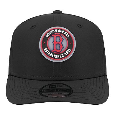 Men's New Era Black Boston Red Sox Circle 9SEVENTY Adjustable Hat