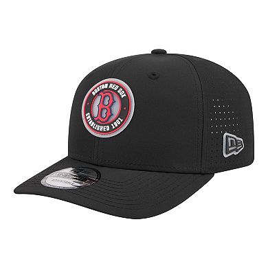 Men's New Era Black Boston Red Sox Circle 9SEVENTY Adjustable Hat