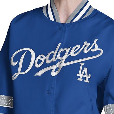 Women's Starter Royal Los Angeles Dodgers Interception Full-Snap Varsity Jacket