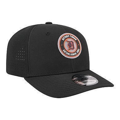 Men's New Era Black Detroit Tigers Circle 9SEVENTY Adjustable Hat