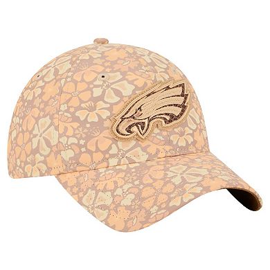 Women's New Era Tan Philadelphia Eagles Floral 9TWENTY Adjustable Hat