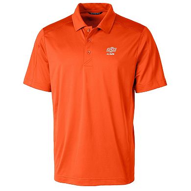 Men's Cutter & Buck Orange Oklahoma State Cowboys Alumni Logo Prospect Textured Stretch Polo