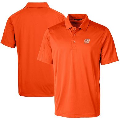 Men's Cutter & Buck Orange Oklahoma State Cowboys Alumni Logo Prospect Textured Stretch Polo
