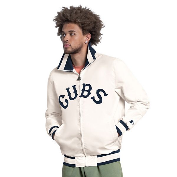 Men's Starter White Chicago Cubs The Captain Cooperstown Logo Full
