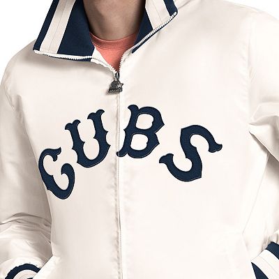 Men's Starter White Chicago Cubs The Captain Cooperstown Logo Full