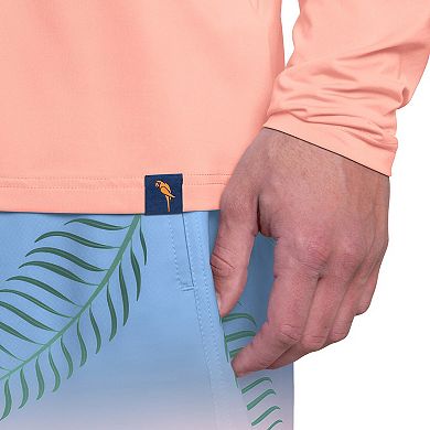 Men's Margaritaville Coral Miami Dolphins Life's A Beach Long Sleeve Rashguard