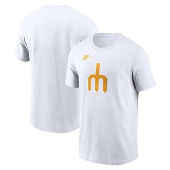 Men's Nike White Seattle Mariners Cooperstown Collection Logo T-Shirt