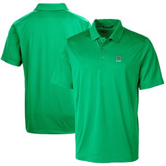 Men's Cutter & Buck Green Notre Dame Fighting Irish Alumni Logo Prospect Textured Stretch Polo