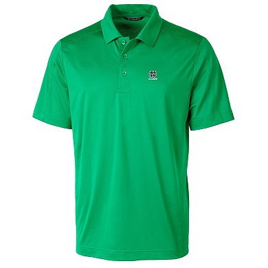 Men's Cutter & Buck Green Notre Dame Fighting Irish Alumni Logo Prospect Textured Stretch Polo