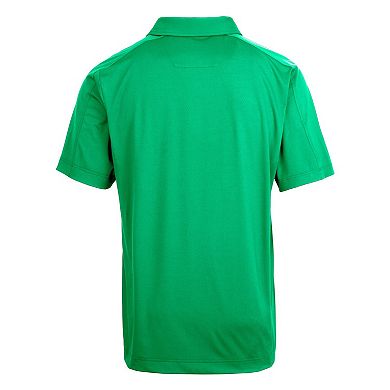 Men's Cutter & Buck Green Notre Dame Fighting Irish Alumni Logo Prospect Textured Stretch Polo