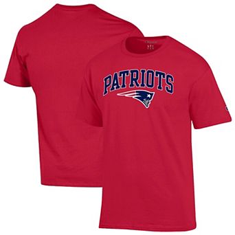 Men's Champion Red New England Patriots Arch Over Logo T-Shirt