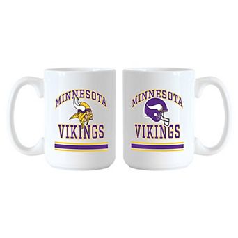 Logo Brands Minnesota Vikings 15oz. Current & Throwback Mug Set