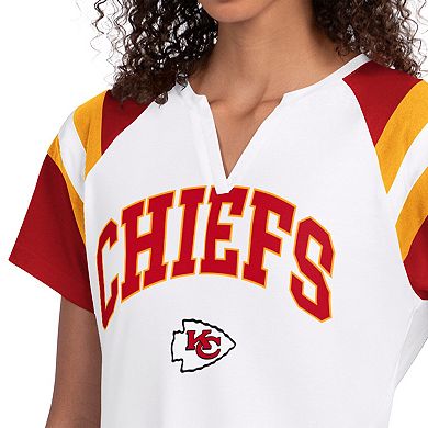 Women's Starter White Kansas City Chiefs Game On Notch Neck T-Shirt