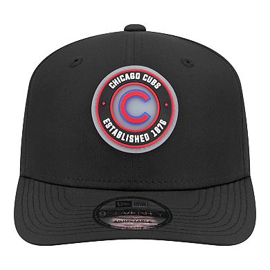 Men's New Era Black Chicago Cubs Circle 9SEVENTY Adjustable Hat