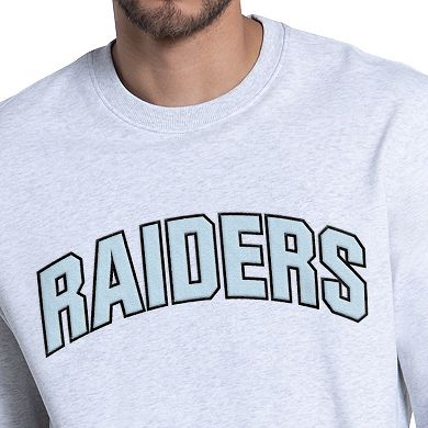 Men's Starter Ash Las Vegas Raiders Faceoff Fleece Sweatshirt
