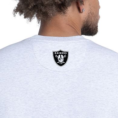 Men's Starter Ash Las Vegas Raiders Faceoff Fleece Sweatshirt