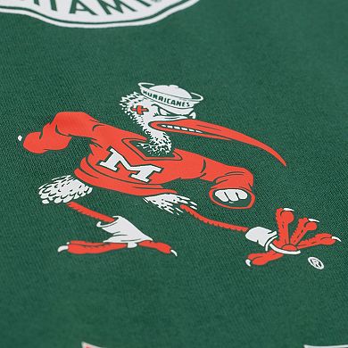 Men's Mitchell & Ness Green Miami Hurricanes Double Clutch Premium T-Shirt
