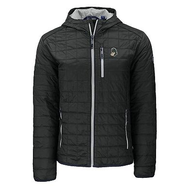 Men's Cutter & Buck Black Michigan State Spartans Rainier Eco PrimaLoft Hooded Full-Zip Jacket