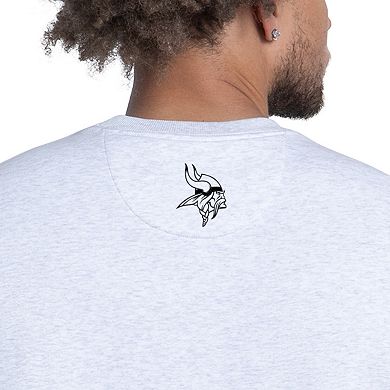 Men's Starter Ash Minnesota Vikings Faceoff Fleece Sweatshirt
