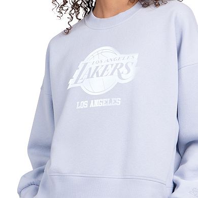 Women's Starter Light Blue Los Angeles Lakers Pastel Boxy Sweatshirt