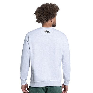 Men's Starter Ash Baltimore Ravens Faceoff Fleece Sweatshirt