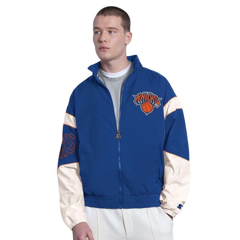 Men's Starter Royal New York Knicks The Gust Full-Zip Hoodie