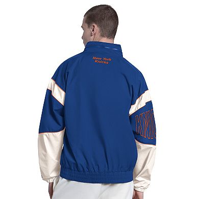 Men's Starter Royal New York Knicks The Gust Full-Zip Hoodie