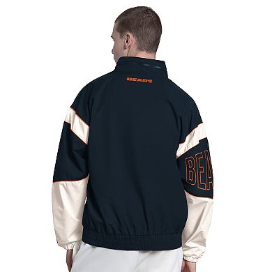 Men's Starter Navy Chicago Bears The Gust Full-Zip Hoodie